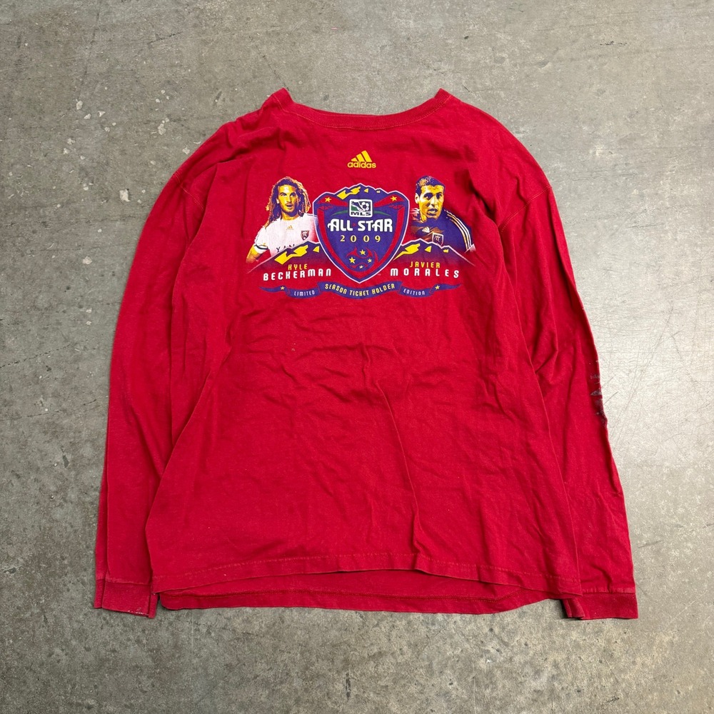 Adidas MLS All Star 2009 Long Sleeve Shirt Mens XL Red Beckerman Morales Soccer